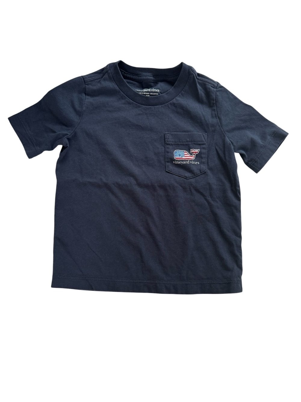 Boys’ Vineyard Vines Flag Whale Short-Sleeve Pocket Tee Size— 2T